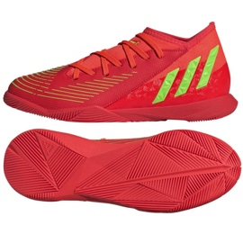Chuteiras de futebol Adidas Predator Edge.3 In Jr GV8510 vermelho laranjas e tintos Chuteiras de futebol Adidas Predator Edge.3 In Jr GV8510 vermelho laranjas e tintos