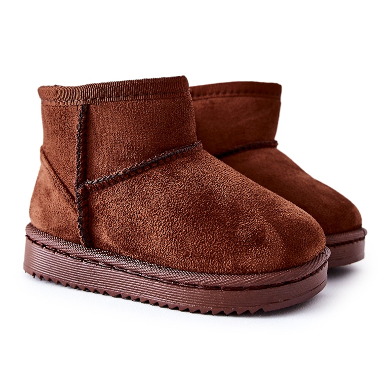FR1 Botas aquecidas para crianças Botas de neve marrom Gooby castanho