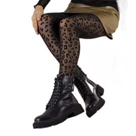 BM Botas Ipatin de mulher negra preto