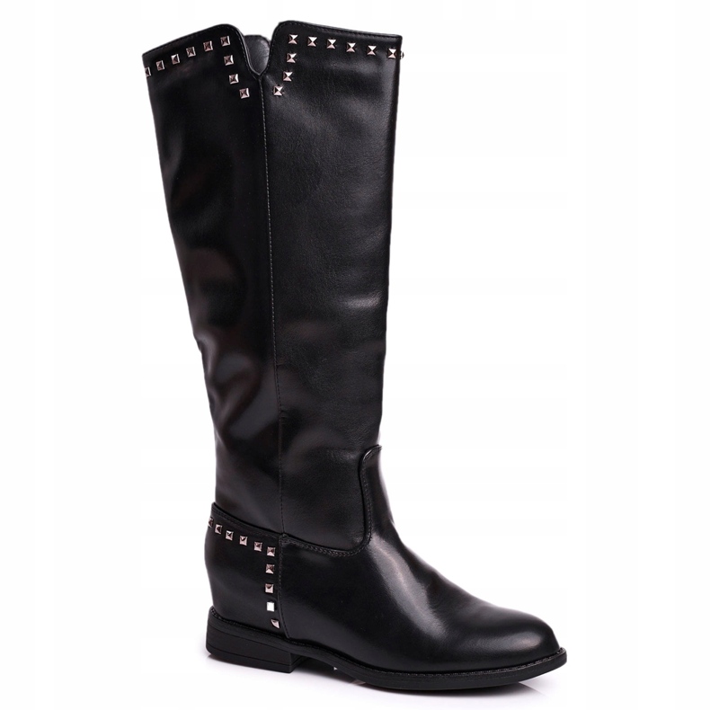 PS1 Botas de cunha com isolamento feminino Jatos pretos Karla PS1 Botas de cunha com isolamento feminino Jatos pretos Karla