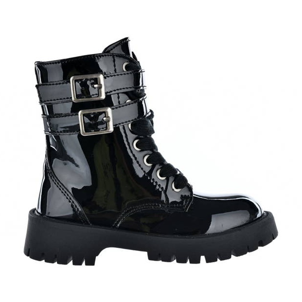 Botas pretas lacadas pretas com isolamento para meninas Big Star KK374131 preto