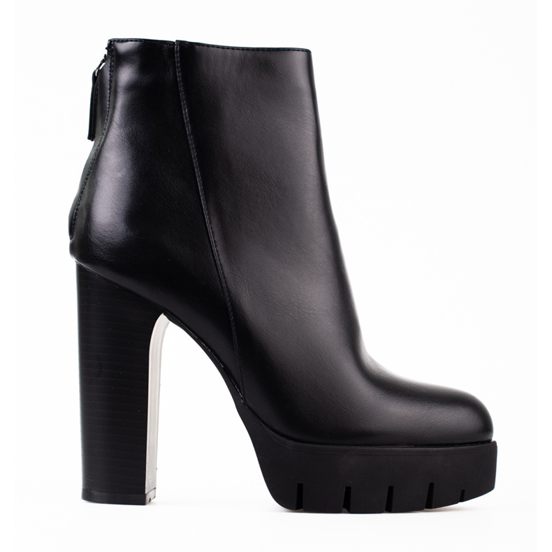 Botas femininas de salto alto Shelovet pretas preto
