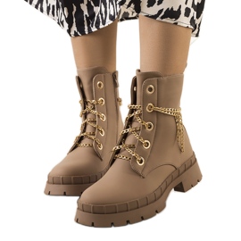 Botas de caminhada castanhas com corrente Alcin castanho