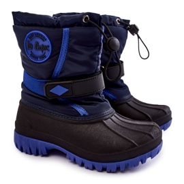 Botas de neve quentes para crianças Lee Cooper LCJ-21-44-0522 Azul marinho preto azul-marinho