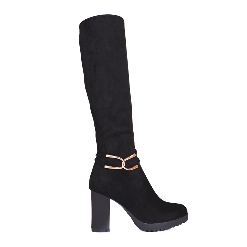 Botas femininas em um poste alto Shelovet preto