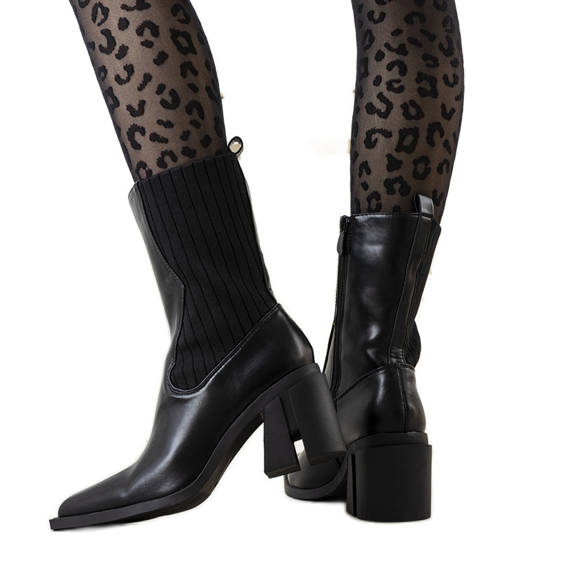 Bota de cowboy preta Alanna preto