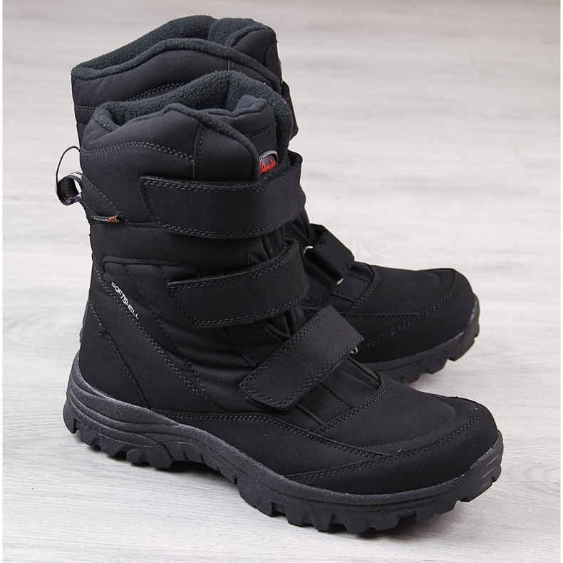 Botas de neve de trekking pretas para homem American Club à prova de água preto