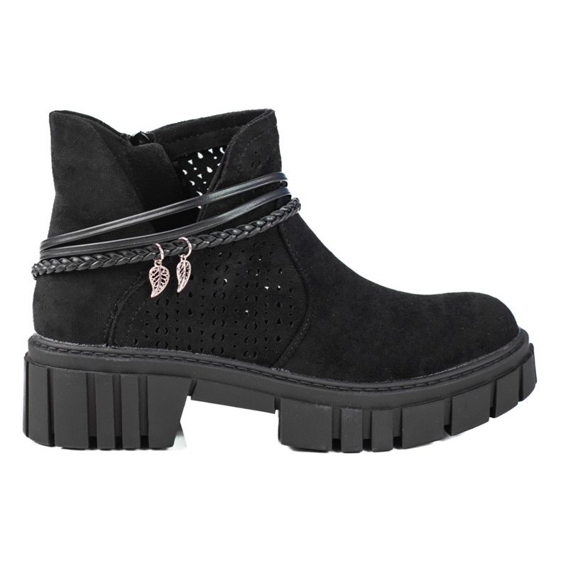 Botas femininas a céu aberto na plataforma Shelovet preto