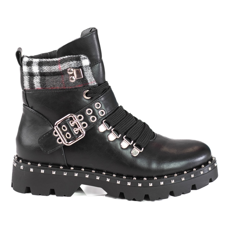 Botas pretas de mulher com fivela Shelovet preto