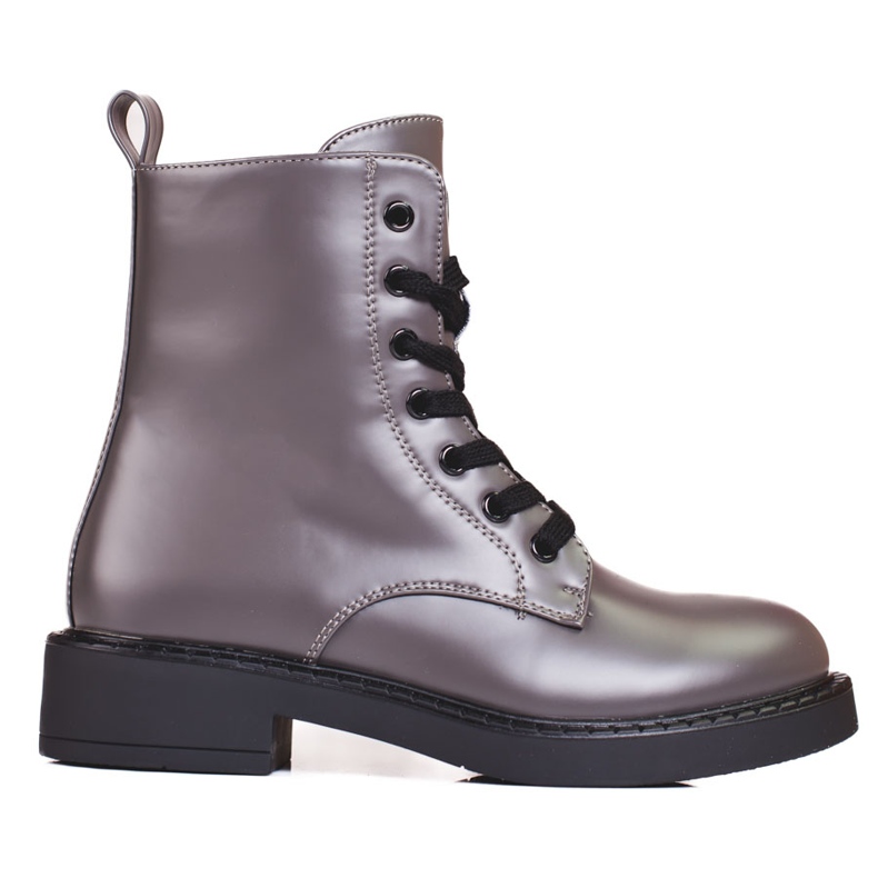 Malas de mulher Shelovet cinzentas com brilho metálico cinza