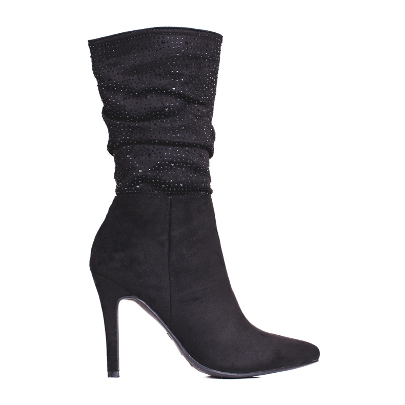Botas femininas elegantes com salto Shelovet preto