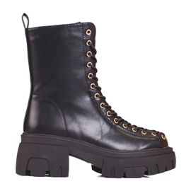Botas de mulher Shelovet com atacadores preto