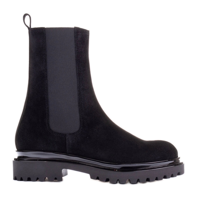 Marco Shoes Botins de camurça preto