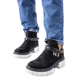 Botas de mastigação pretas preto