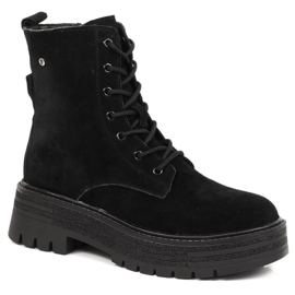 Botas de couro com isolamento de camurça Filippo W PAW379A preto Botas de couro com isolamento de camurça Filippo W PAW379A preto