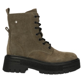 Botas de couro com isolamento de camurça Filippo W PAW379B marrom