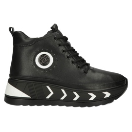 Botas de cunha com isolamento em pele Filippo W PAW381 preto