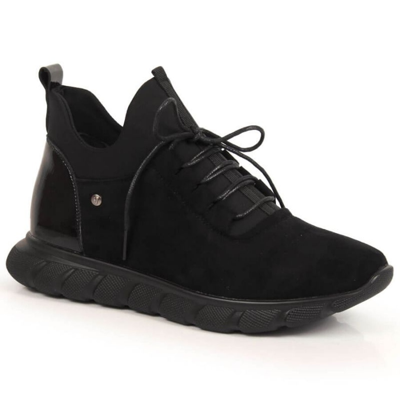 Botas slip-on de camurça preta Vinceza W JAN161B preto