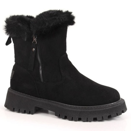 Botas com pelo de camurça Vinceza W JAN164A preto