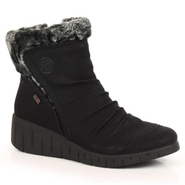 Rieker W RKR546 botas de inverno impermeáveis ​​pretas preto
