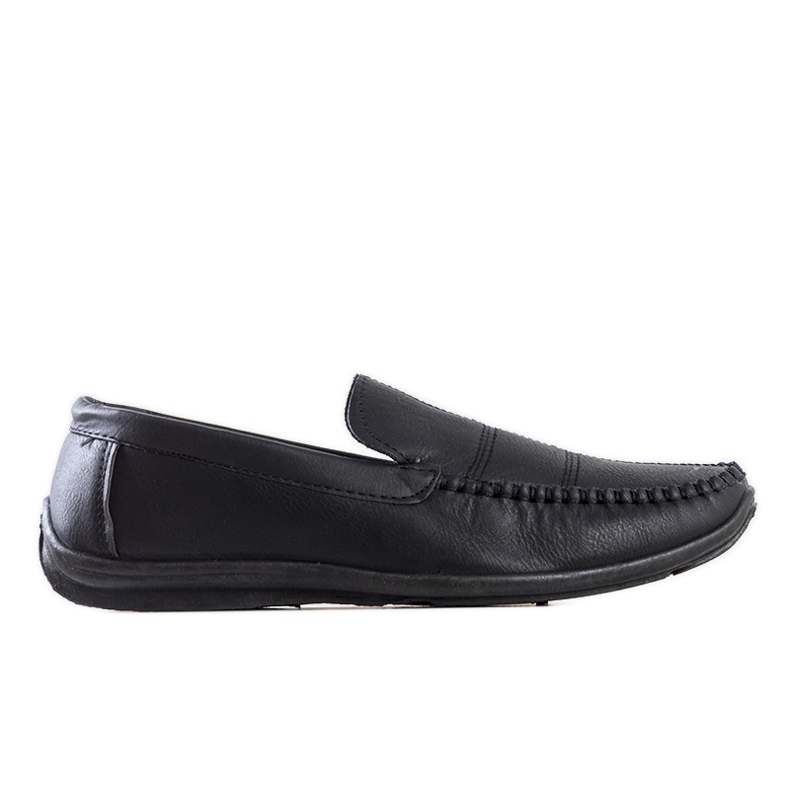 BM Mocassins Cordle para homens negros preto