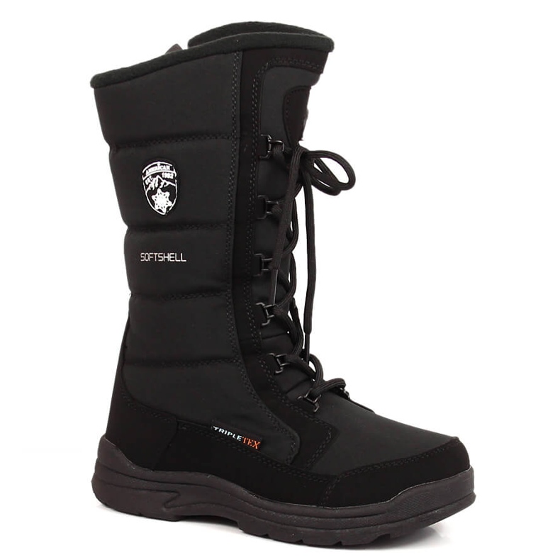 Botas de neve altas impermeáveis ​​para crianças Black American Club preto