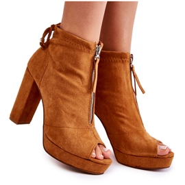 WS1 Bota de camurça Camel Donnita marrom