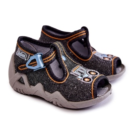 BEFADO S.A. Sandálias infantis Papcie Befado Trator 217P111 Cinza Escuro