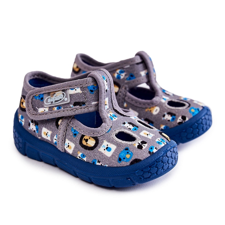 BEFADO S.A. Sapatos Chinelos Befado Animais 533P020 Cinza azul