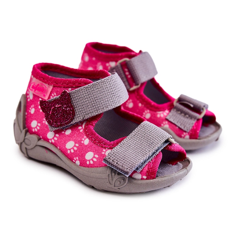 BEFADO S.A. Sandálias Chinelos Befado Velcro Patas 242P108 Rosa