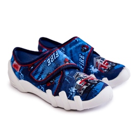 BEFADO S.A. Chinelos Befado Velcro Firetruck 273X309 Azul Marinho azul-marinho