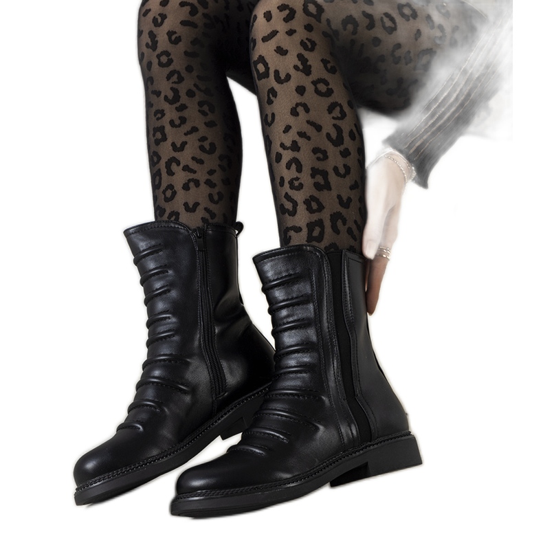 BM Botas pretas de mulher Toseto preto