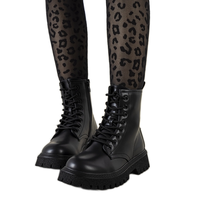 PA1 Sapatos Tamila de mulher negra preto