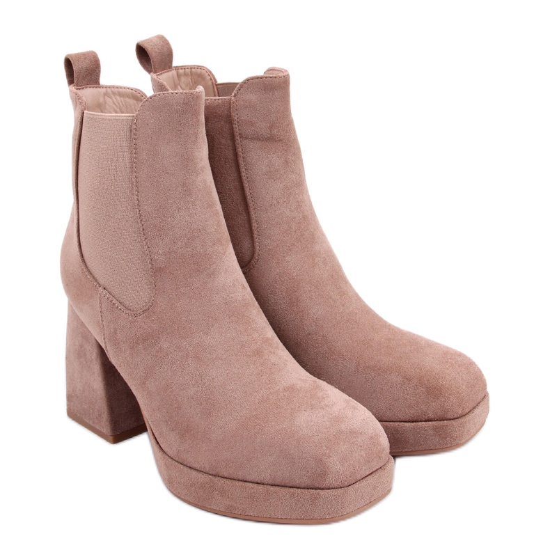 BM Bota de salto largo Ciara Khaki bege