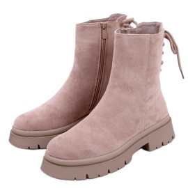 BM Botas de camurça Bobbie Lt.KHAKI bege BM Botas de camurça Bobbie Lt.KHAKI bege