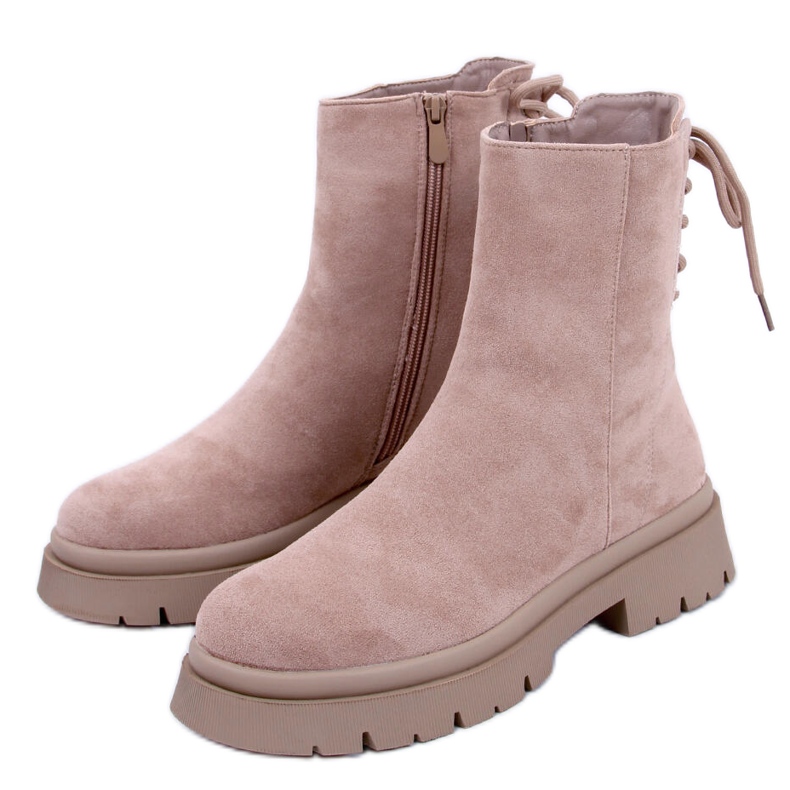 BM Botas de camurça Bobbie Lt.KHAKI bege BM Botas de camurça Bobbie Lt.KHAKI bege