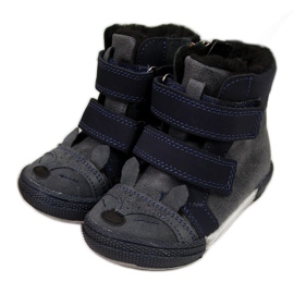 Sapatos de menino com velcro azul marinho Kornecki 6583