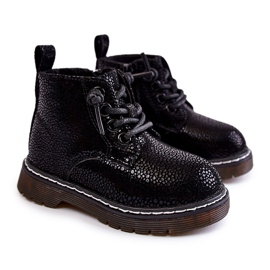 Botas quentes infantis com zíper preto Betsy
