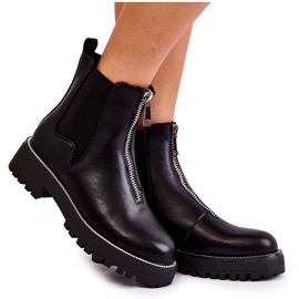 PG1 Botas Quentes da Moda Preta Madeleine preto