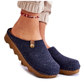 Chinelos domésticos Chinelos profiláticos Inblu DK-08-041 Azul marinho azul-marinho