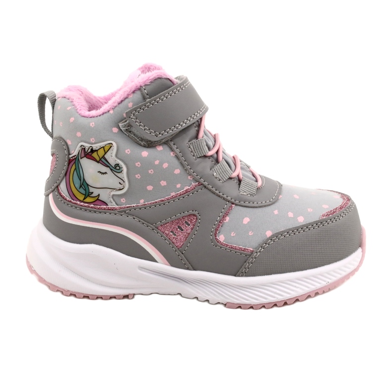 American Club Sapatos esportivos para meninas com uma membrana rosa cinza RL92/22