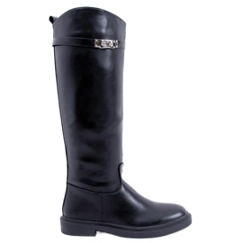 PA1 Botas de equitação Larson Black para mulher preto
