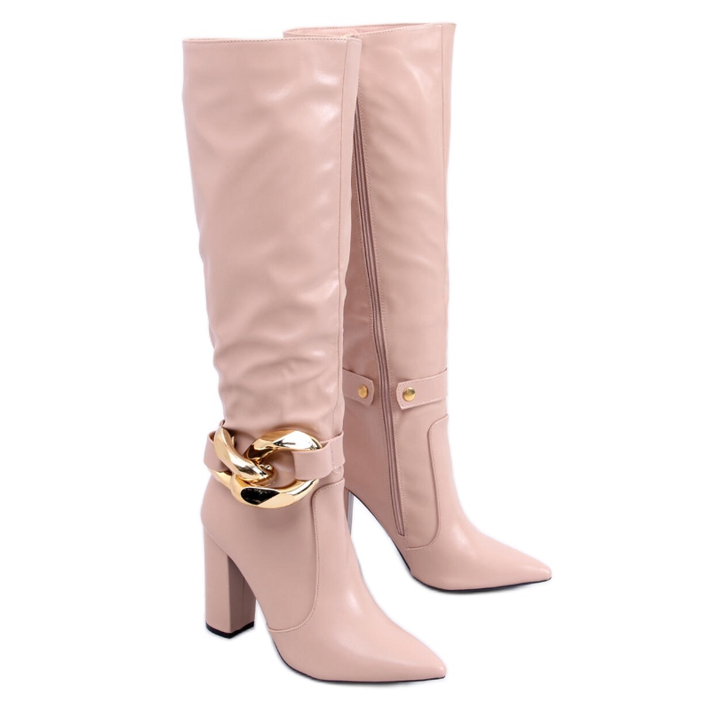 PA1 Sheryl Nude salto alto bege rosa