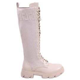 BM Botas de montar com uma parte superior flexível Keyshia Beige bege