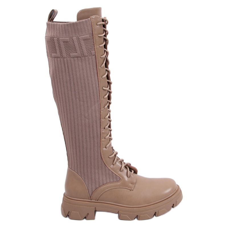 BM Botas de equitação Keyshia LT.KHAKI com parte superior flexível bege
