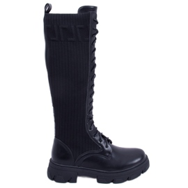 BM Botas de montar com uma parte superior flexível em Keyshia Black preto