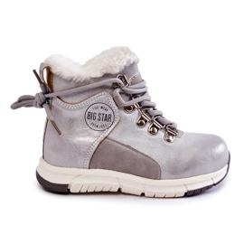 Botas isolantes para crianças com zíper Big Star KK374178 Silver prata