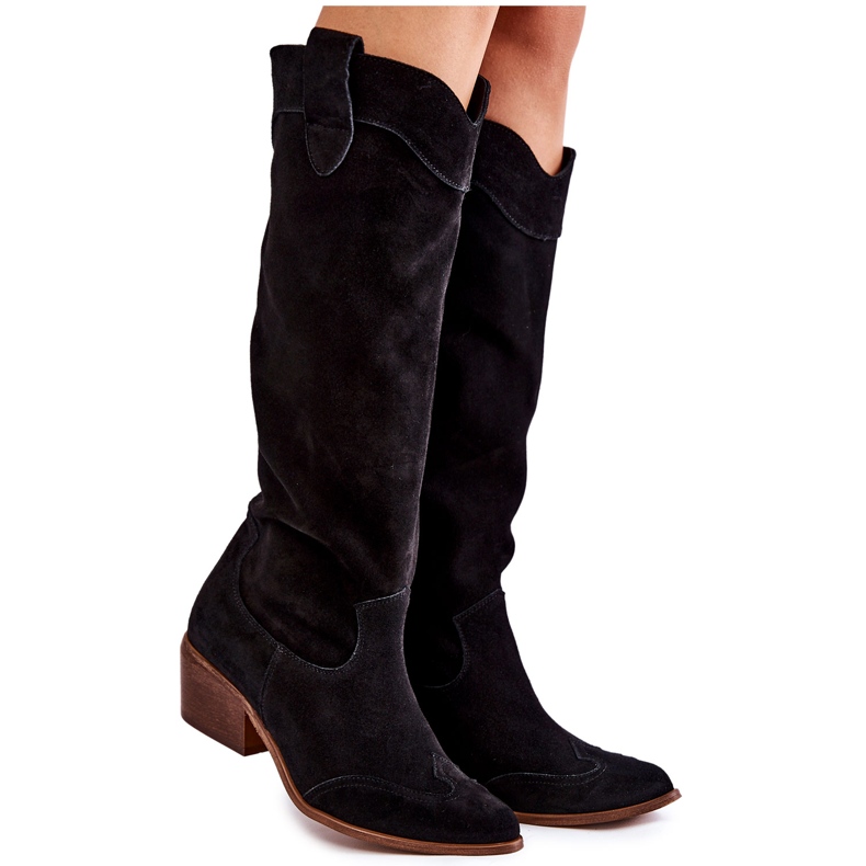 Lewski Shoes Botas femininas de salto alto Lewski 3235 preto