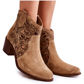 Lewski Shoes Botas de camurça a céu aberto Lewski sapatos 3170/2 bege Lewski Shoes Botas de camurça a céu aberto Lewski sapatos 3170/2 bege