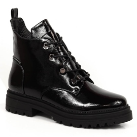 Botas femininas com isolamento preto patenteado Filippo PAW387 Botas femininas com isolamento preto patenteado Filippo PAW387